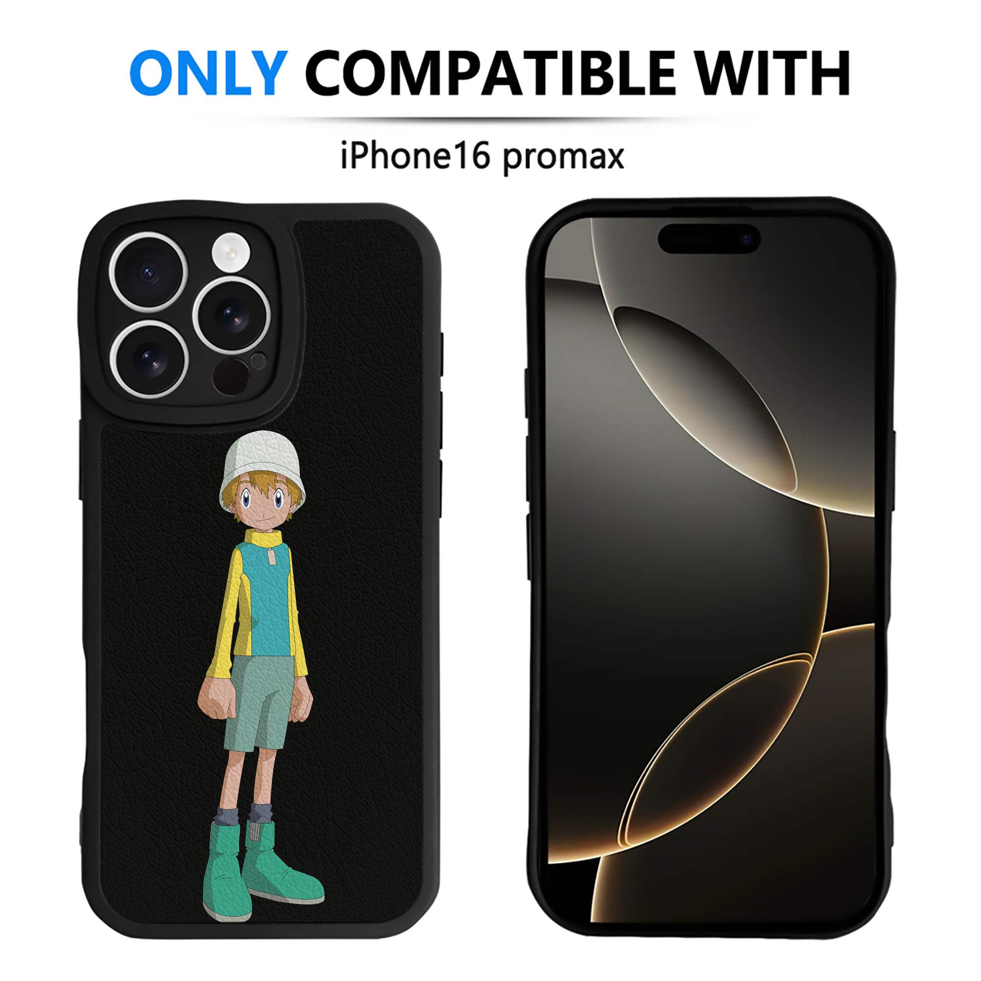 （画像用） Digimon デジタルモンスター/デジモン 【iPhone 16シリーズ対応】シリコンスマホケース（レザー調） 材質：シリコン